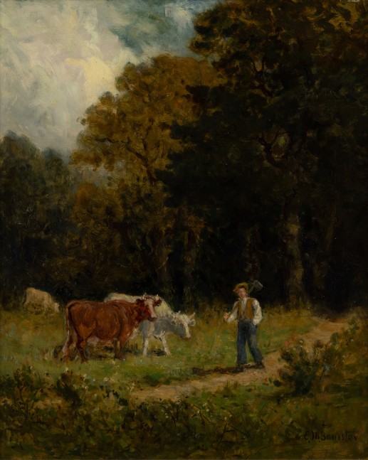 Woodsman Returning, oil on canvas, 22 x 18 inches