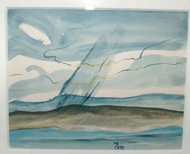 Sun Drawing Water, ca. 1933, watercolor on paper, 7 1/4 x 9 1/4 inches