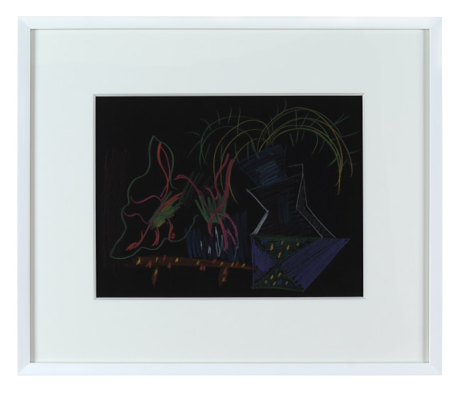Loren MacIver,&amp;nbsp;Untitled, c. 1940, pastel on black paper, 9 x 12 inches