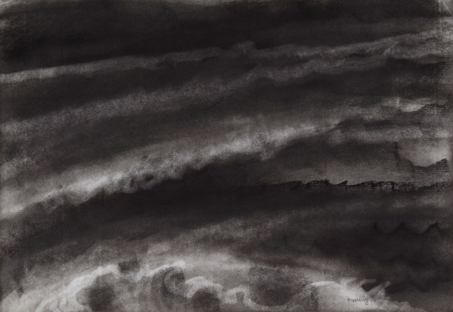 27 SEPT 01 (1), 2001, charcoal on paper, 7 1/4 x 10 1/4 inches