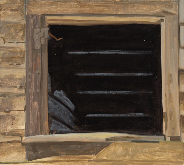 Empty Window, Black, 1979, oil on Masonite, 16 x 18 inches