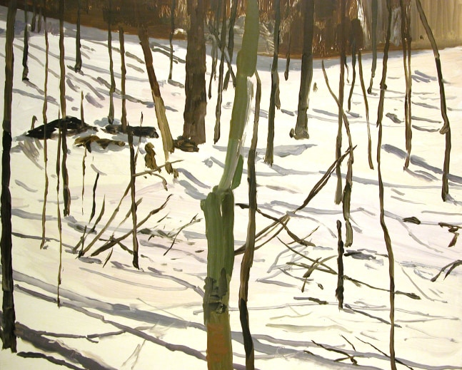 Snow and Trees II, 2005, oil on Masonite, 13 x 16 inches