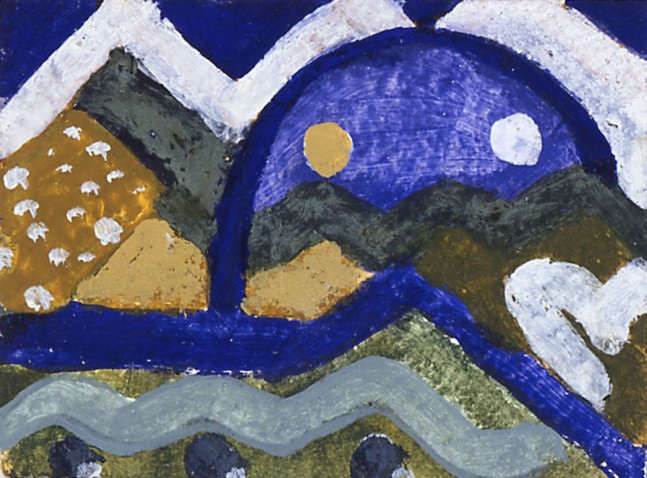 Untitled #9, 1943, watercolor and gouache on paper, 3 x 4 inches