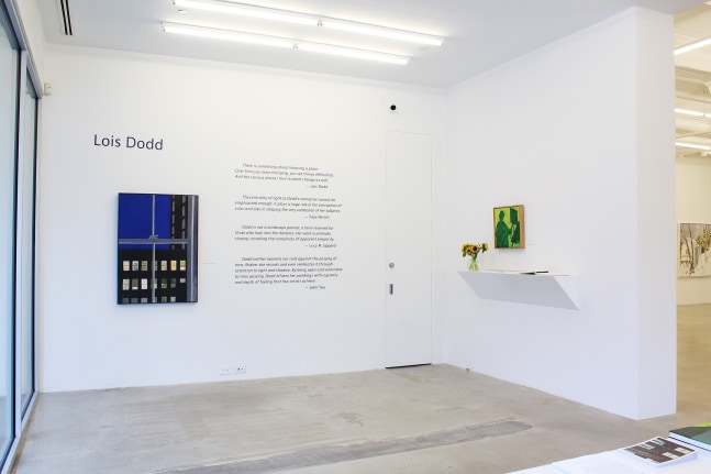 Photograph showing the front corner view of an exhibition space