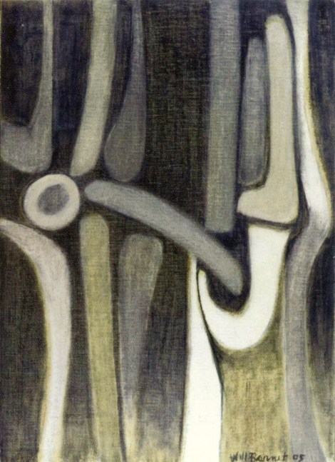 December, Will Barnet, 2005, oil on canvas, 40 x 28 3/4 inches