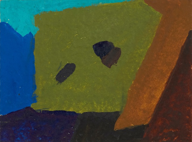Arthur Dove, Untitled Abstraction, c. 1942, gouache on card, 3 x 4 inches