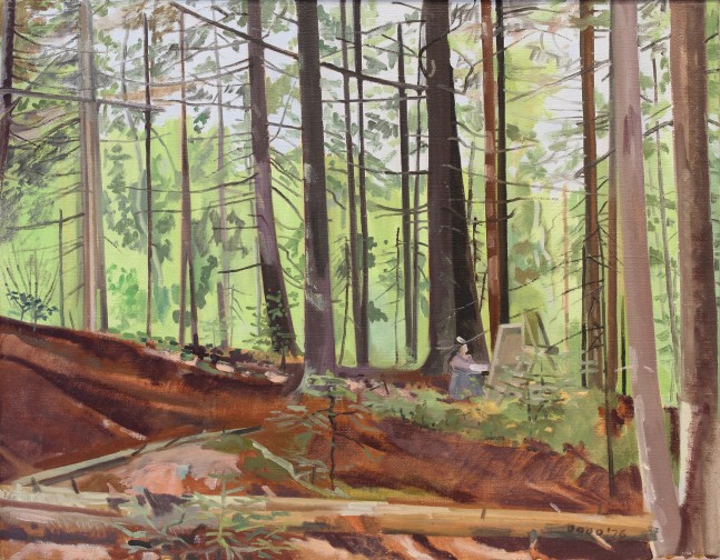 Lois Dodd, Eleanor Painting, 1976, oil on linen, 20 x 26 inches