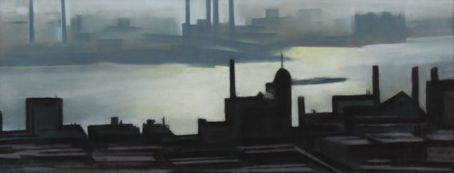 East River, New York No. 2, 1927, pastel on paper, 10 5/8 x 28 inches