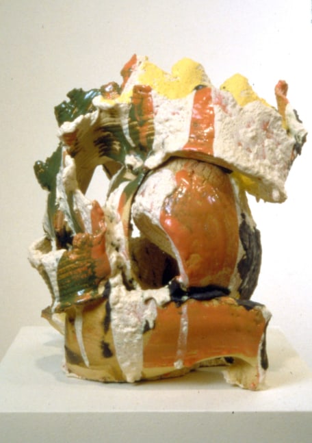 Lynda Benglis, Olla, 1998, glazed ceramic, 13 1/2 x 11 x 12 inches
