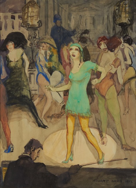 Vaudeville,&amp;nbsp;1912, graphite and watercolor on paper, 14 1/2 x 10 5/8 inches