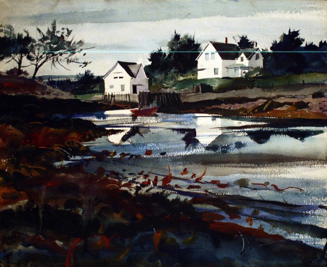 Andrew Wyeth,&amp;nbsp;Ocean Inlet, 1945, watercolor on paper, 18 x 21 1/8 inches