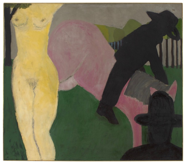 Bob Thompson,&amp;nbsp;Two and the Same, 1960, oil on canvas, 61 x 71 inches