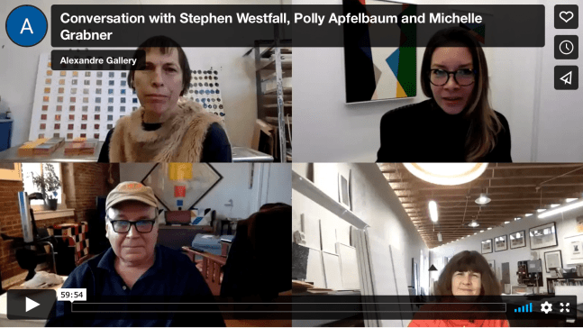 Coversation with Stephen Westfall, Polly Apfelbaum and Michelle Grabner
