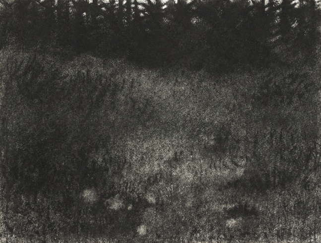 Atmospheric charcoal landscape drawing