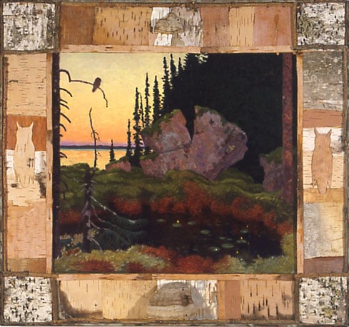 Untitled (Birch Bark), 2005, oil on canvas, 23 x 25 inches