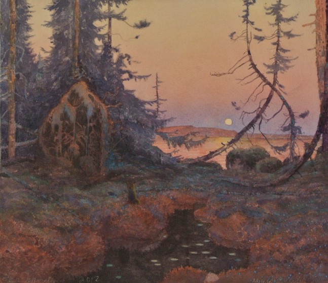 Tom Uttech, Minowadan, 2012, watercolor on paper, 12 x 14 inches