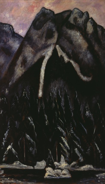 Marsden Hartley, Garmisch-Partenkirchen (Bavarian Alps), 1933-1934, oil on composition board, 30 x 18 inches