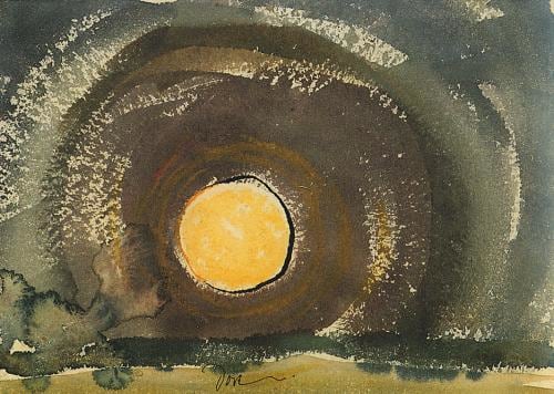 Sunrise, 1937, watercolor on paper, 5 x 7 inches