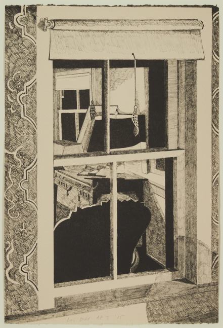 Window, 1975, stone lithograph on paper, 22 x 15 inches