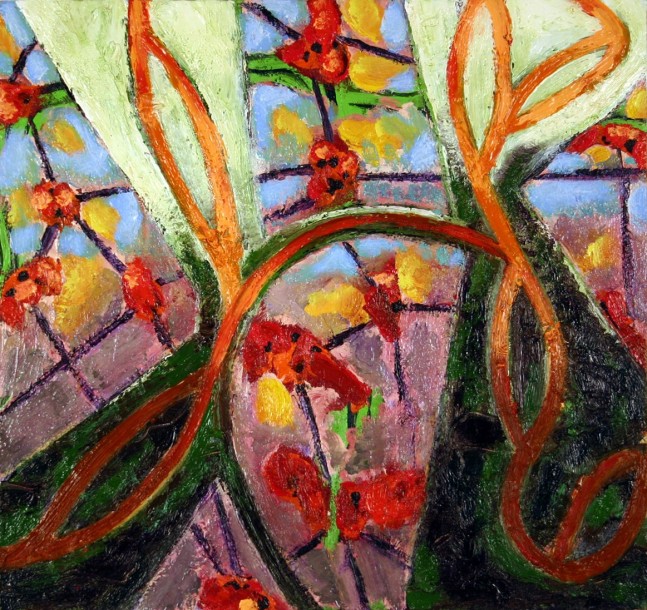 Woodbine&amp;nbsp;#2 (Double Green),&amp;nbsp;2008, oil on panel, 18 x 19 inches