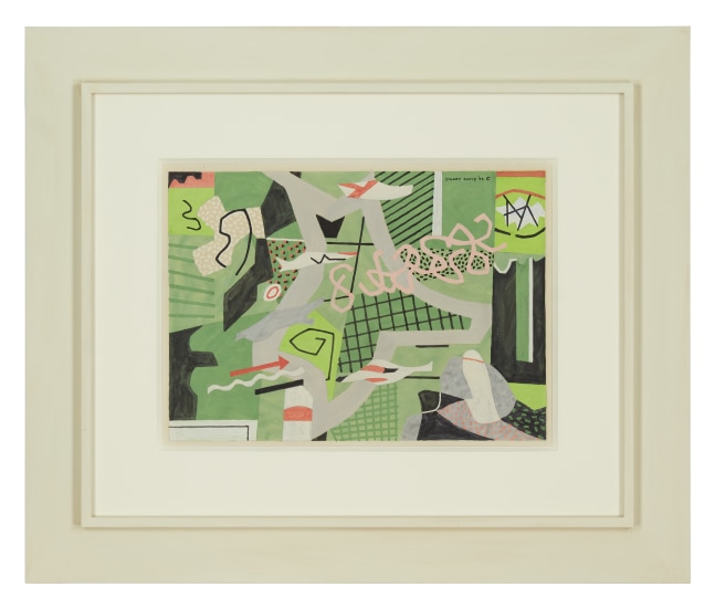 (Study for &amp;quot;Flying Carpet&amp;quot;), 1942, gouache and graphite on paper, 10 x 14 inches