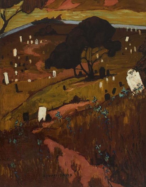 Graveyard on the Dunes - Provincetown, 1913, oil on canvas, 38 x 30 inches