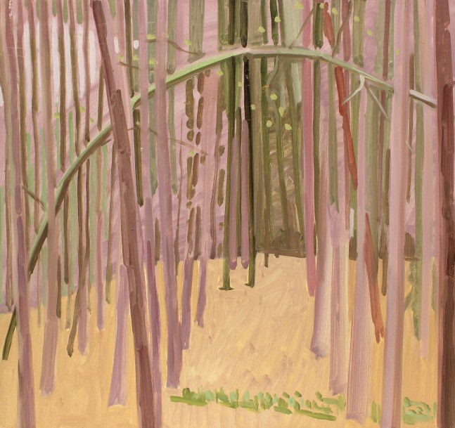 Landscape painting of a cluster of trees