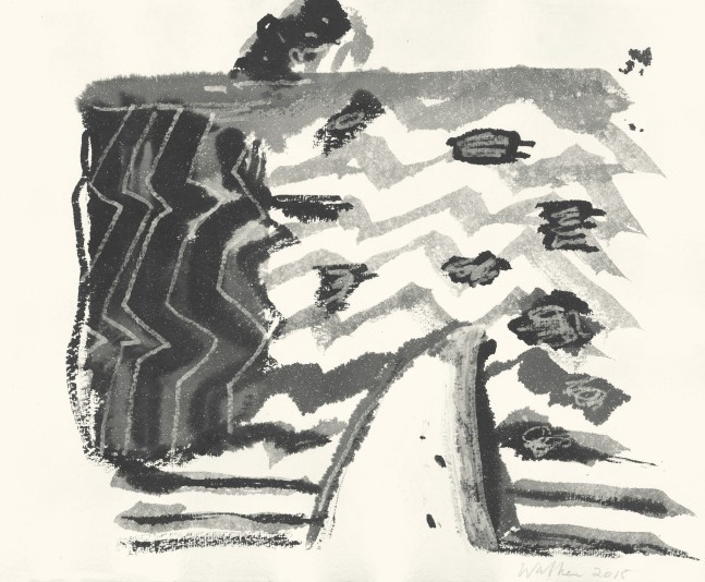 John Walker, Untitled, 2015, ink and mixed media on paper, 12 x 14 inches