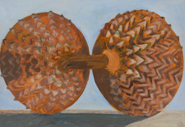 Acorn Cups, 2023, oil on Masonite, 10 3/8 x 15 inches