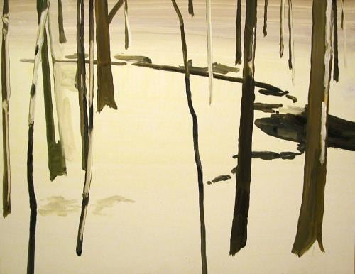 Morning Snow, 2005, oil on Masonite, 12 1/2 x 16 inches