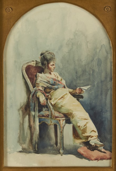 Woman in Oriental Dress: Study From Nature, c. 1883-84, graphite and watercolor on paper, 14 x 10 inches