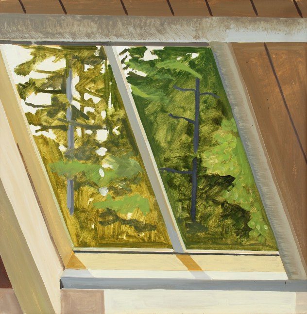 Skylight in Barn, 1971, oil on Masonite, 20 x 20 inches