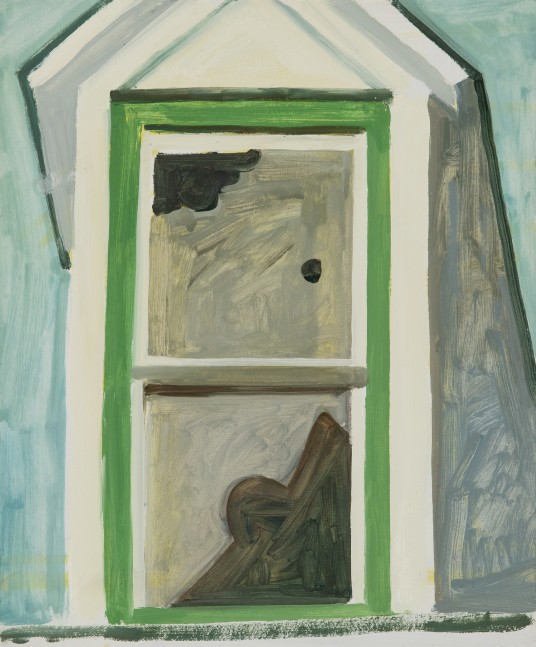 Salamovka Window, 1987, oil on Masonite, 11 3/4 x 10 inches