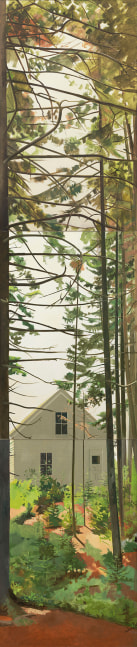 Woods (Triptych), 1975 oil on linen, 169 x 36 inches