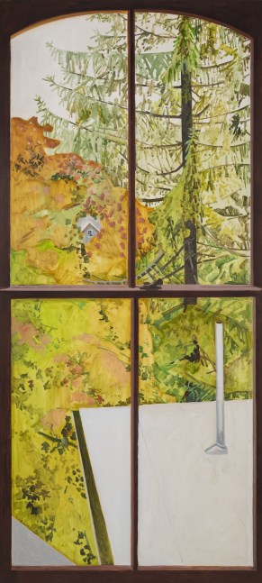 Storm Window - Side Window, 1977, oil on wood panel, 68 1/2 x 31 inches