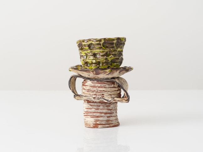 GRAHAM MARKS
Candelabra, 2024
Glazed stoneware, thrown, coiled, and pinched
6.5" H x 5" Dia.