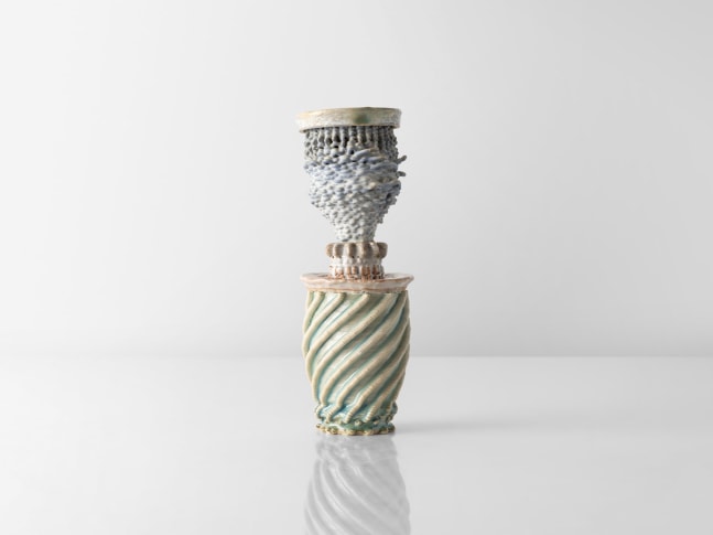 EUN-HA PAEK
Hobnog, 2022
Handbuilt and 3D printed glazed stoneware, epoxy
9.25" H x 3" W x 3" D