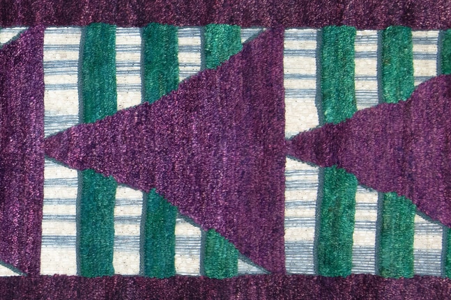 TAHER ASAD-BAKHTIARI
Tribal Weave, 2024
Wool, gabbeh with warp exposed
171.5&amp;quot; L x 31.5&amp;quot; W