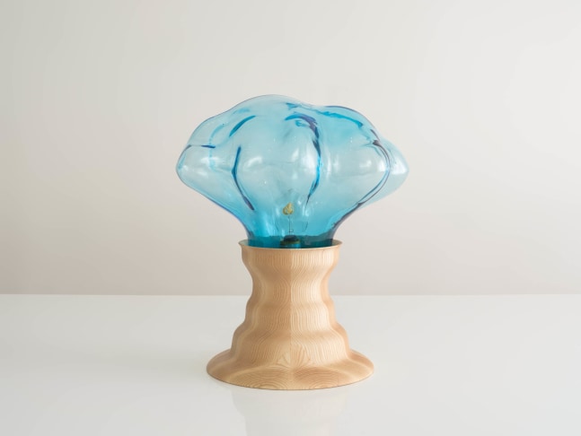 FRIDA FJELLMAN
Dreamy Gas Cloud, 2024
Mold-blown glass, ash wood
18.5&amp;quot; H x 17&amp;quot; W x 12.5&amp;quot; D