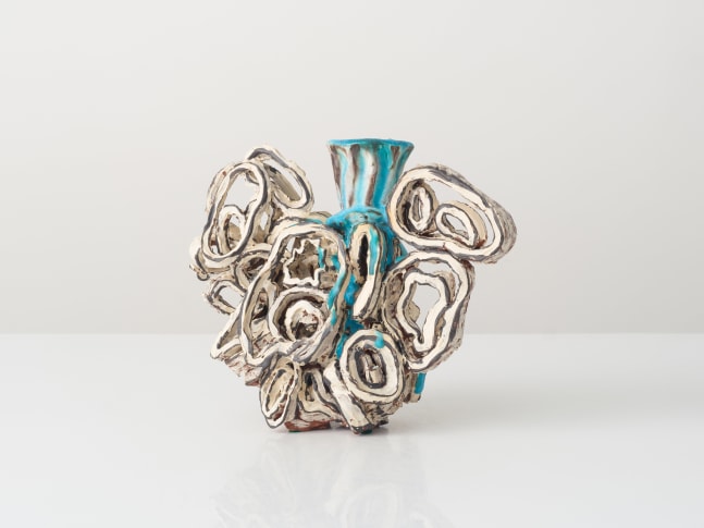 GRAHAM MARKS
Candelabra, 2025
Glazed stoneware, thrown and pinched
9" H x 11.5" W x 6.25" D