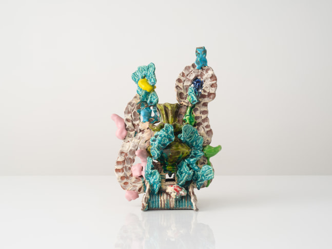 GRAHAM MARKS
Malinalco Candelabra, 2023
Glazed stoneware, thrown, coiled, and pinched
15.5&amp;quot; H x 10.5&amp;quot; W x 6.5&amp;quot; D