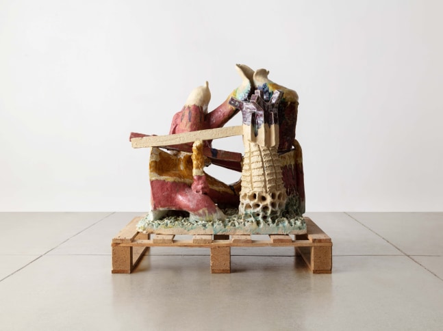 PERNILLE PONTOPPIDAN PEDERSEN
Kin is in making, 2021
Glazed stoneware
26.5&amp;quot; H x 25&amp;quot; W x 17.5&amp;quot; D
Pedestal: 29.5&amp;quot; H x 21.5&amp;quot; W x 8&amp;quot; D