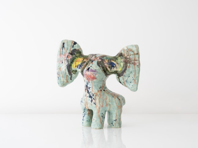 JASMIN ANOSCHKIN
CandyBambi Superhero, 2023
Glazed stoneware
20.5&amp;quot; H x 20&amp;quot; W x 11&amp;quot; D