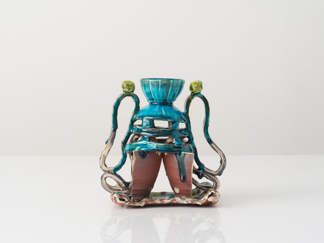 GRAHAM MARKS
Candelabra, 2024
Glazed stoneware, thrown and pinched
7" H x 7" W x 4" D