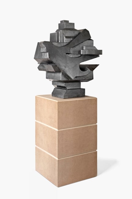 Geometrical Construction, 2019
Glazed faience, slab built with MDF podium
74.75" H x 31.5" W x 22" D