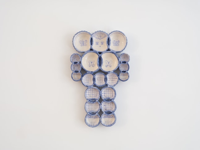 EUN-HA PAEK
Figure with Twenty Olive Bowls, 2024
Glazed stoneware
15.5" H x 9.5" W x 1.25" D