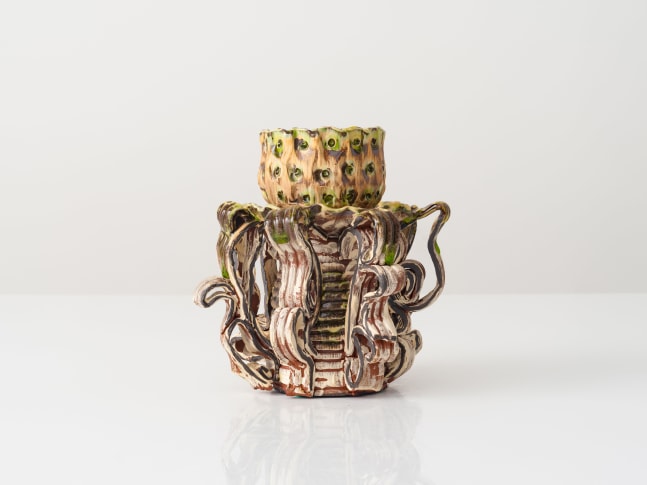 GRAHAM MARKS
Candelabra, 2024
Glazed stoneware, thrown, coiled, and pinched
7.75" H x 7" Dia.