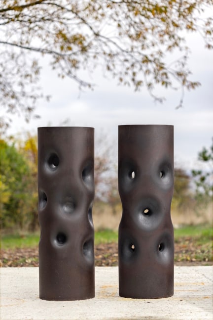 JAKOB J&amp;Oslash;RGENSEN
The Inside II (left),&amp;nbsp;2022
Steel
39.25&amp;quot; H x 12.5&amp;quot; Dia.
-
The Inside I (right),&amp;nbsp;2022
Steel
39.25&amp;quot; H x 12.5&amp;quot; Dia.