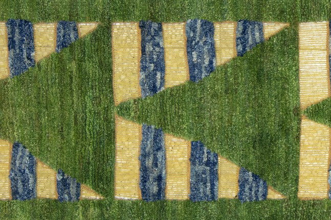 TAHER ASAD-BAKHTIARI
Tribal Weave, 2024
Gabbeh woven wool with exposed warp
173.25&amp;quot; L x 31.5&amp;quot; W