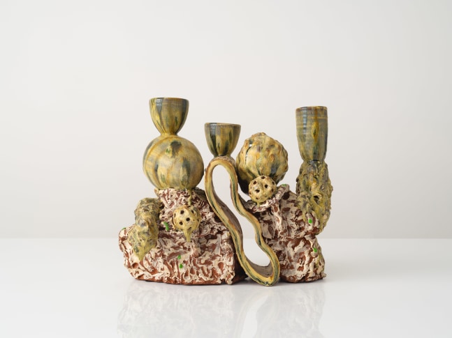 GRAHAM MARKS
Candelabra, 2024
Glazed stoneware, thrown, coiled, and pinched
13.5" H x 15.5" W x 9" D